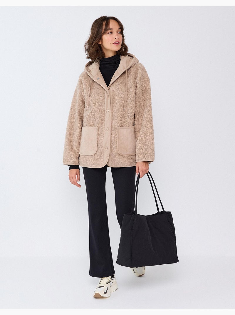 Giacca effetto sherpa, mo fashion Beige - Kiabi