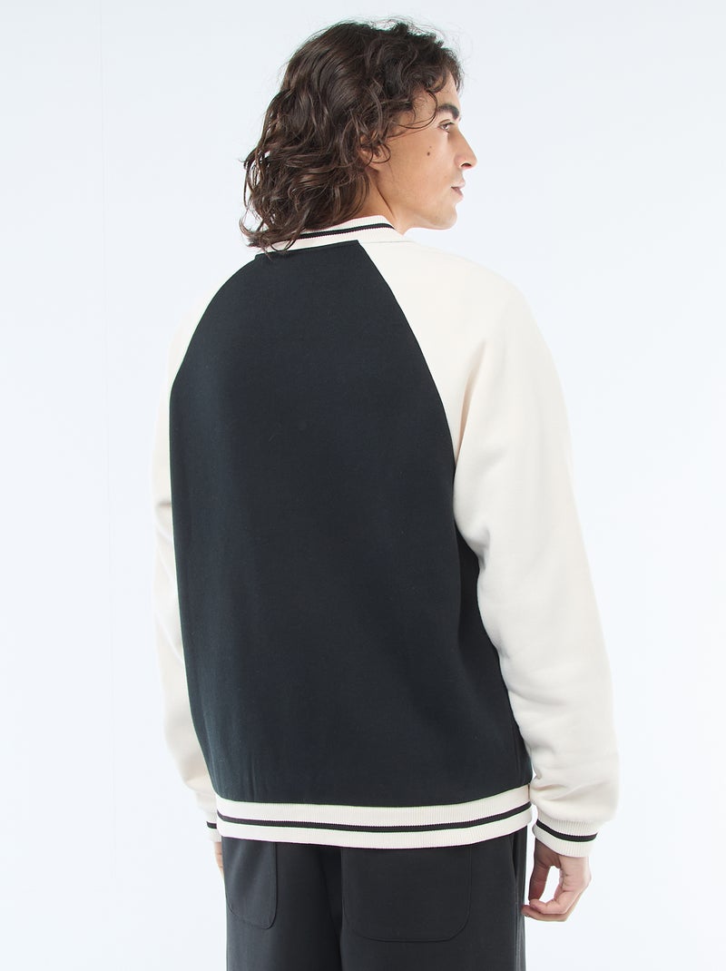 Giacca felpata stile americano Nero - Kiabi