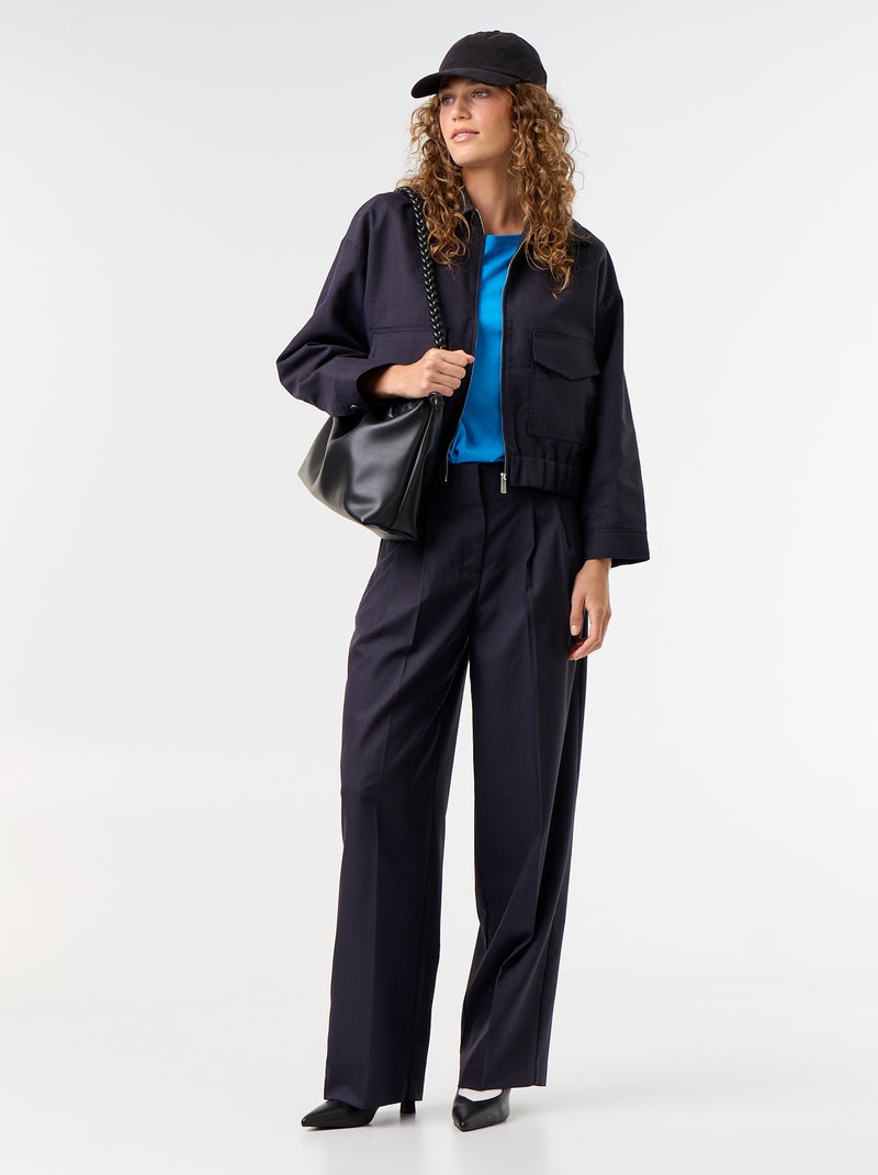 Giacca fluida con apertura a zip Blu - Kiabi