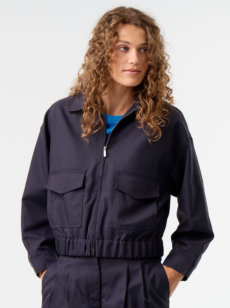 Giacca fluida con apertura a zip Blu - Kiabi