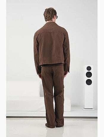 Giacca gabardine cotone con tasca giesto