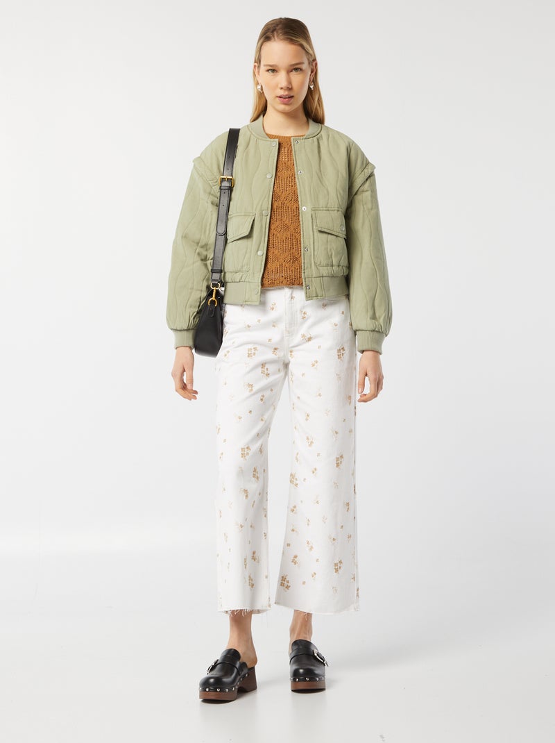 Giacca imbottita 2 in 1 con maniche staccabili KAKI - Kiabi