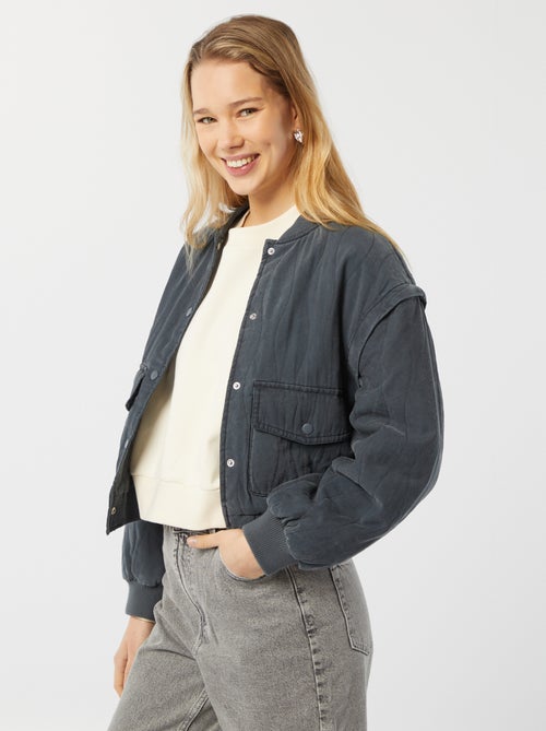 Giacca imbottita 2 in 1 con maniche staccabili - Kiabi