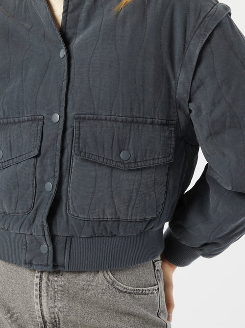 Giacca imbottita 2 in 1 con maniche staccabili - Kiabi