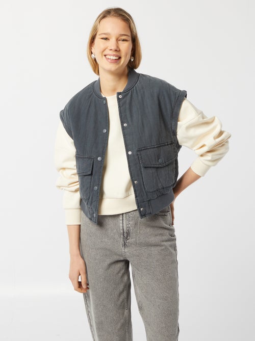 Giacca imbottita 2 in 1 con maniche staccabili - Kiabi