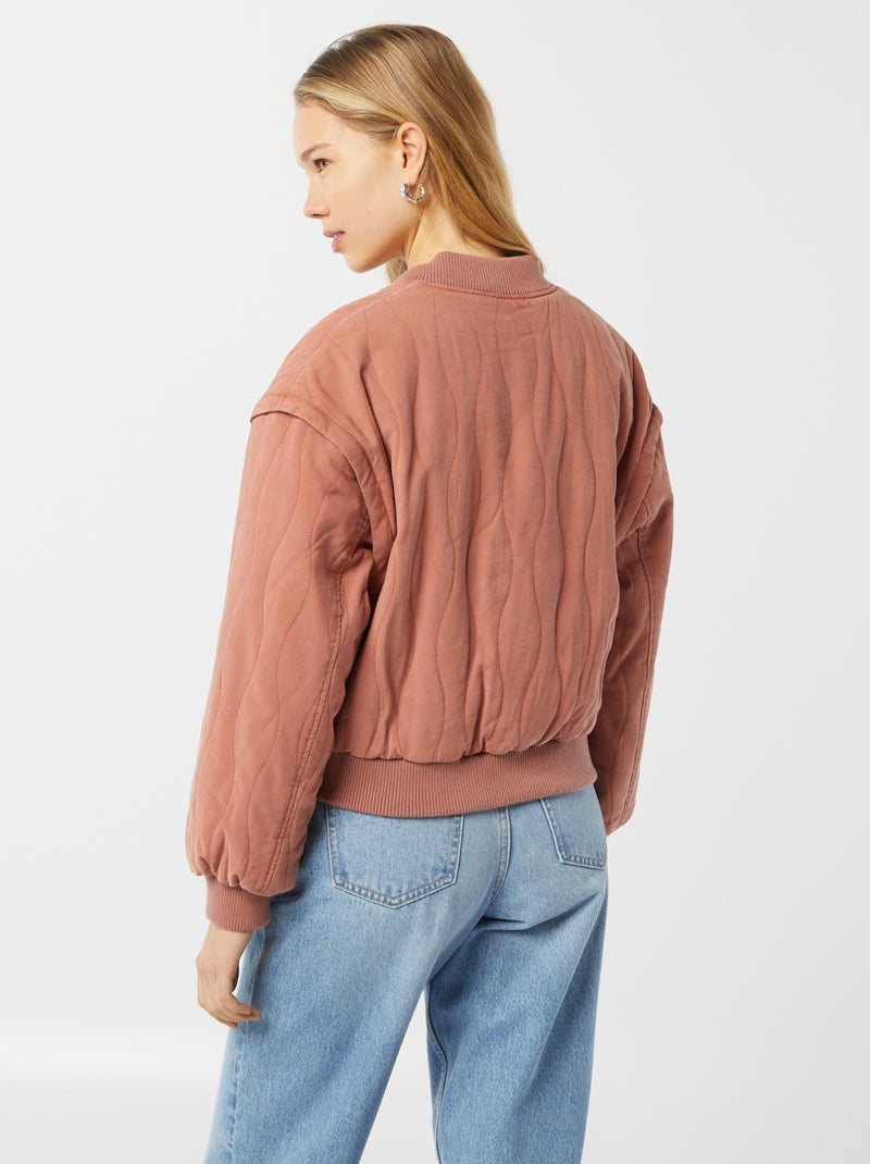 Giacca imbottita 2 in 1 con maniche staccabili ROSA - Kiabi