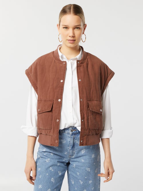 Giacca imbottita 2 in 1 con maniche staccabili - Kiabi