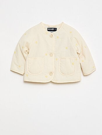 Giacca imbottita a collo rotondo in tessuto idrorepellente