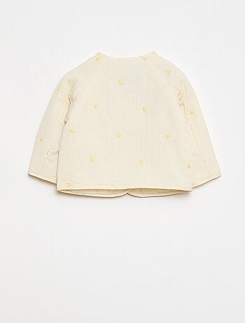 Giacca imbottita a collo rotondo in tessuto idrorepellente