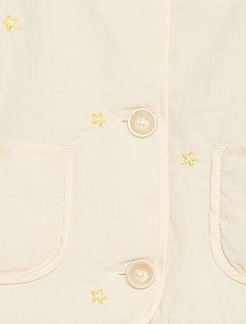 Giacca imbottita a collo rotondo in tessuto idrorepellente