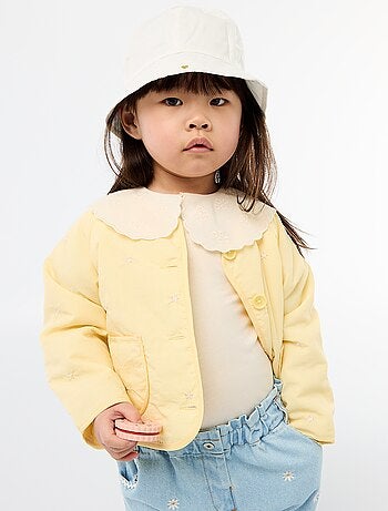 Giacca imbottita a collo rotondo in tessuto idrorepellente