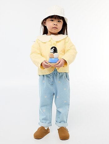 Giacca imbottita a collo rotondo in tessuto idrorepellente