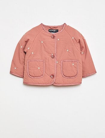 Giacca imbottita a collo rotondo in tessuto idrorepellente