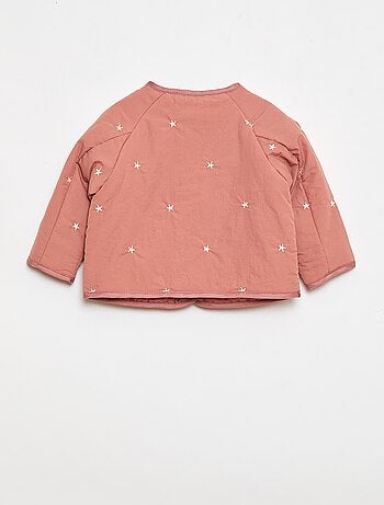 Giacca imbottita a collo rotondo in tessuto idrorepellente