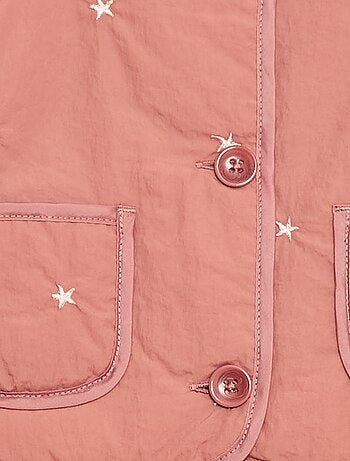 Giacca imbottita a collo rotondo in tessuto idrorepellente