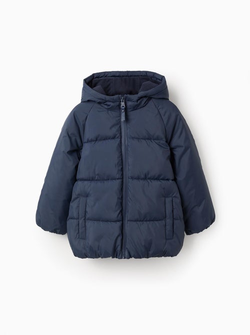 Giacca imbottita con cappuccio e fodera in pile - Kiabi