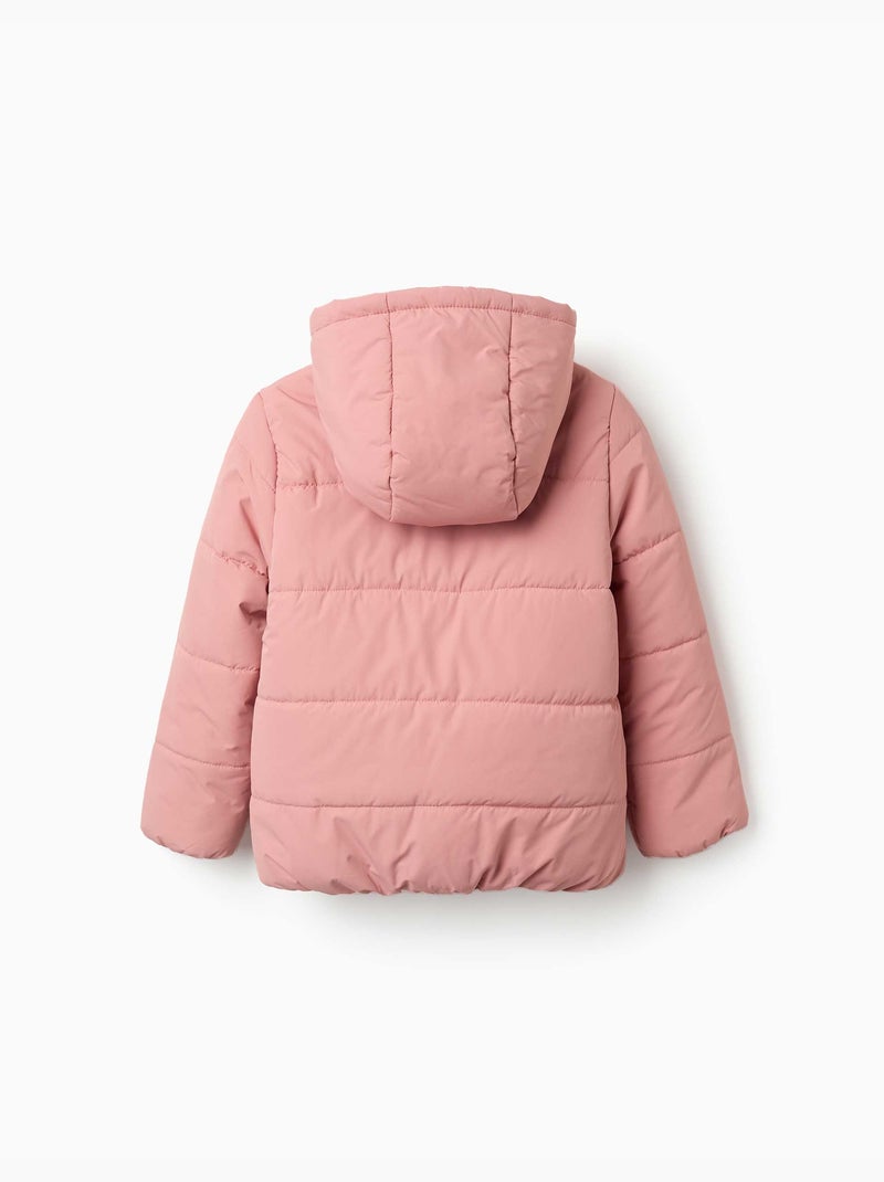 Giacca imbottita con cappuccio e fodera in pile Rosa - Kiabi