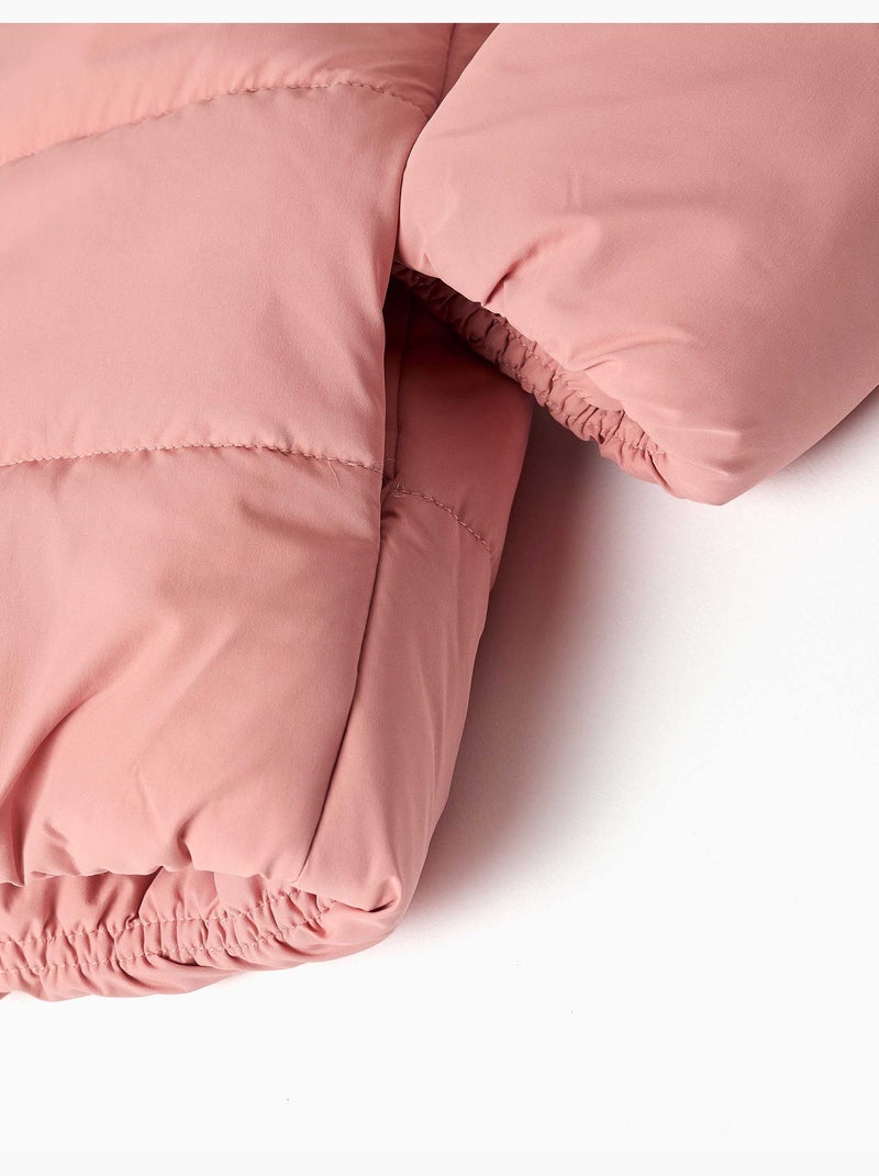Giacca imbottita con cappuccio e fodera in pile Rosa - Kiabi