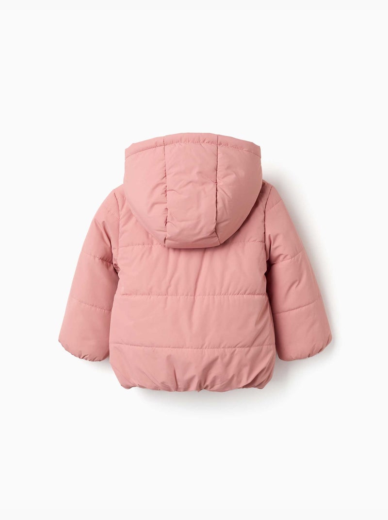 Giacca imbottita con cappuccio e fodera in pile Rosa - Kiabi