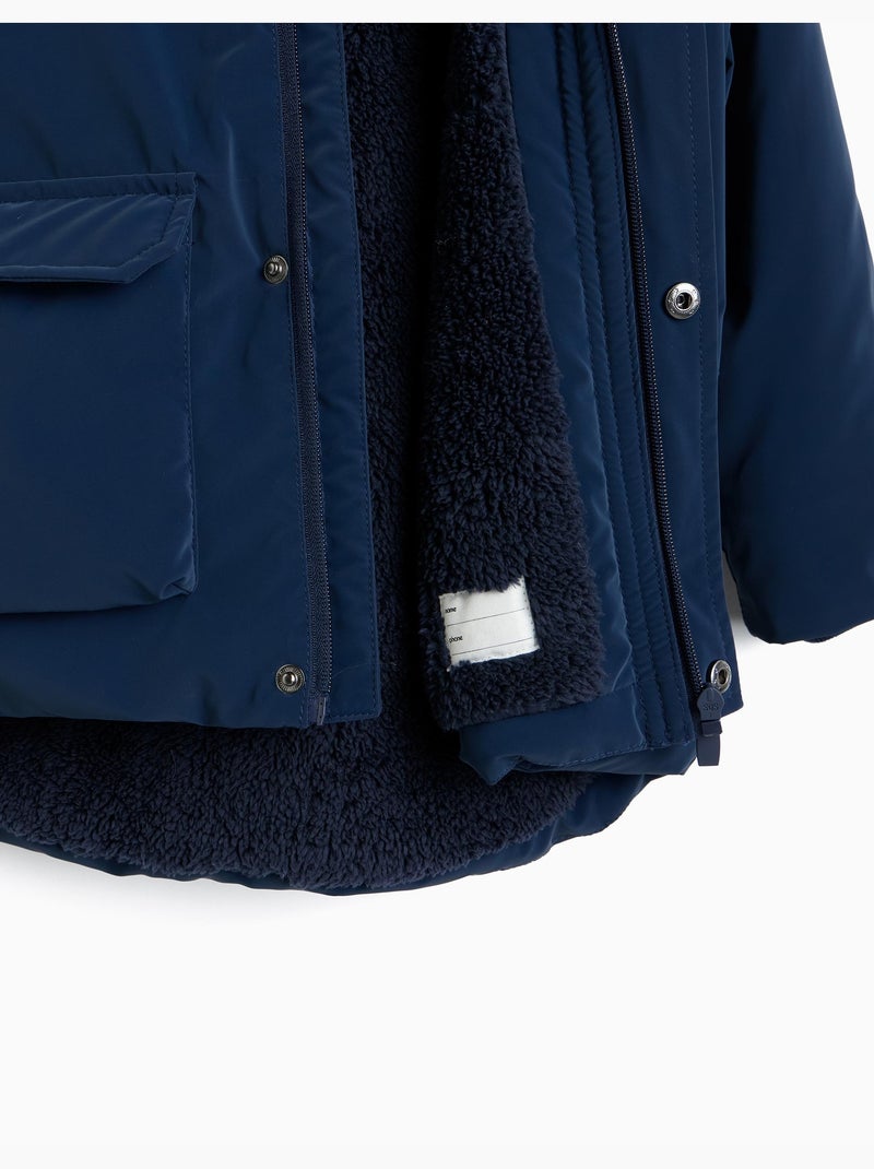 Giacca imbottita con cappuccio, mo fashion Blu - Kiabi