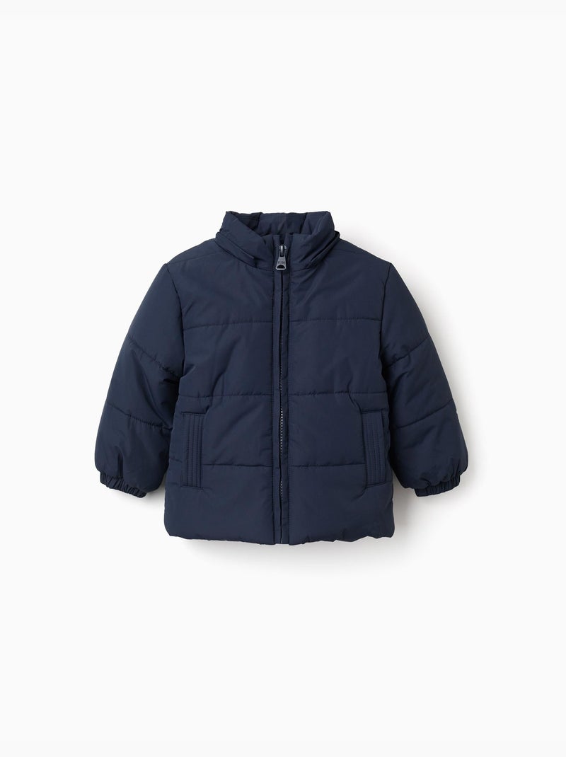 Giacca imbottita con cappuccio staccabile Blu scuro - Kiabi