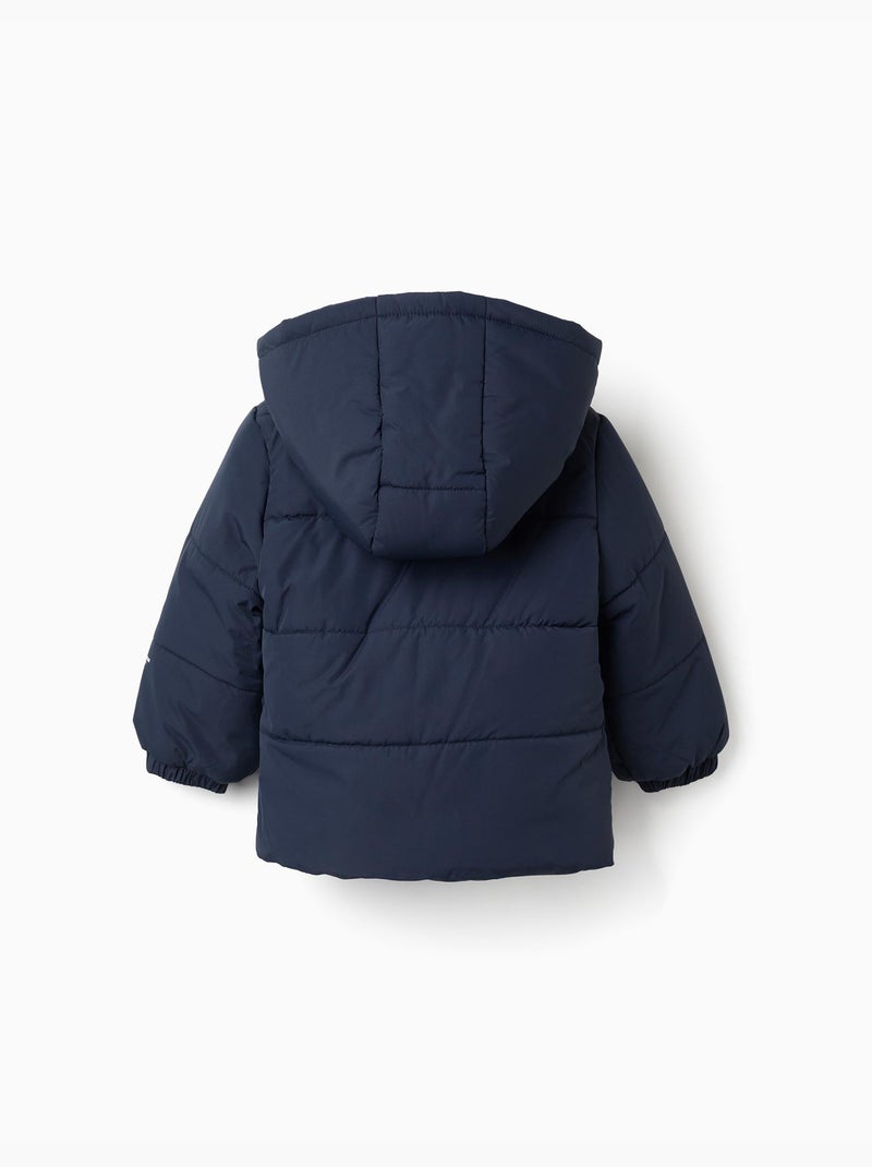 Giacca imbottita con cappuccio staccabile Blu scuro - Kiabi