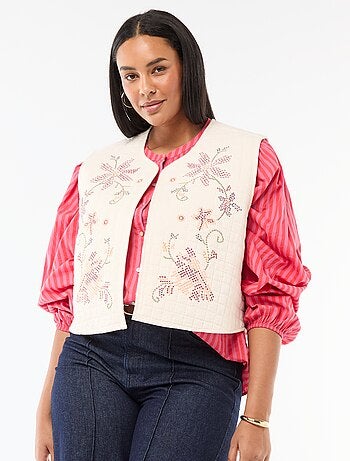 Giacca imbottita con ricami