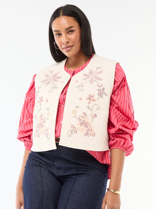 Giacca imbottita con ricami - Kiabi Giacca imbottita con ricami - Kiabi