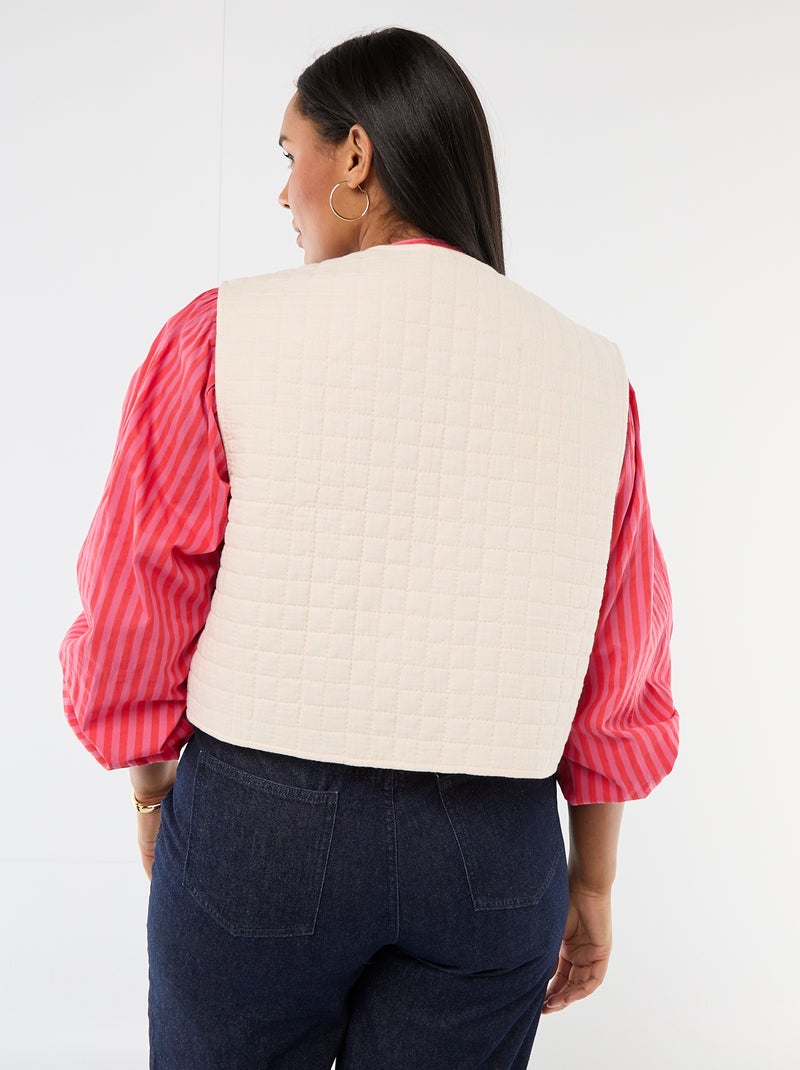 Giacca imbottita con ricami Beige - Kiabi