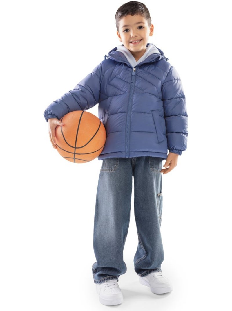 Giacca imbottita da bambini lifestyle bambini e bambine balloon Blu marino - Kiabi