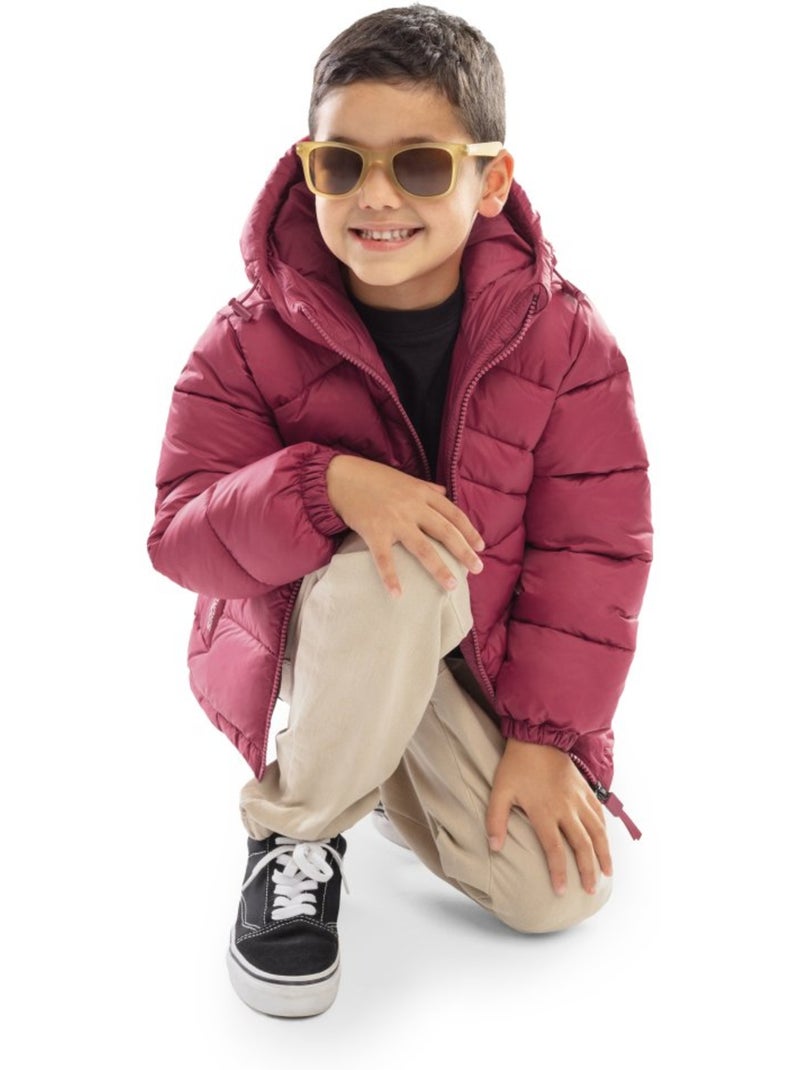 Giacca imbottita da bambini lifestyle bambini e bambine berry Rosso mattone - Kiabi