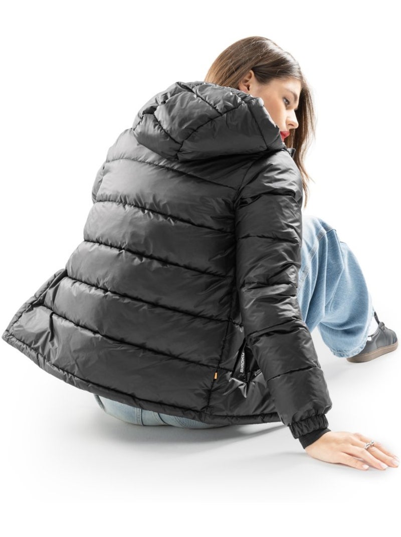 Giacca imbottita donna lifestyle donna tacca-w Nero - Kiabi