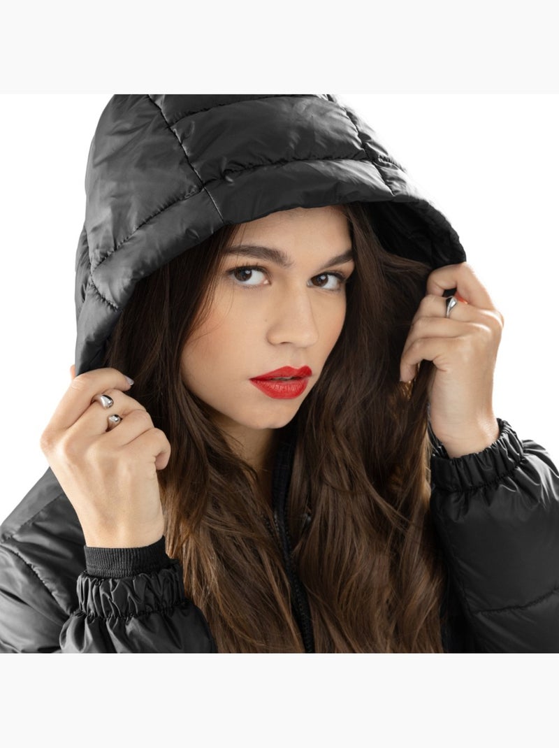 Giacca imbottita donna lifestyle donna tacca-w Nero - Kiabi