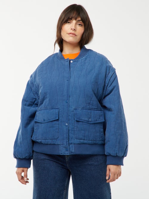 Giacca imbottita in cotone con onde verticali - Kiabi Giacca imbottita in cotone con onde verticali - Kiabi