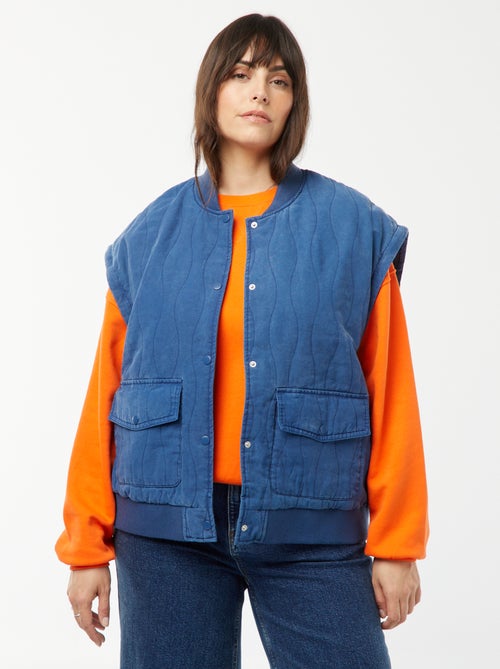 Giacca imbottita in cotone con onde verticali - Kiabi Giacca imbottita in cotone con onde verticali - Kiabi