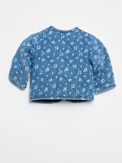 Giacca imbottita in denim con apertura a bottoni a pressione - Kiabi