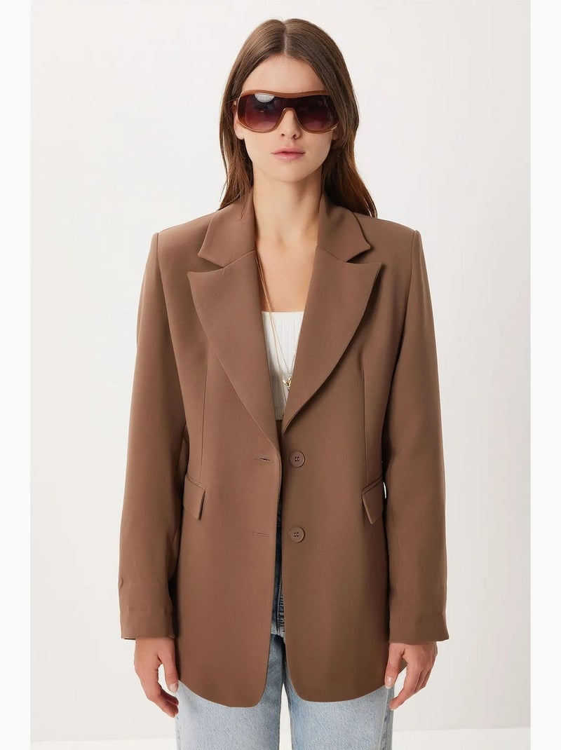 Giacca imbottita in gabardine con chiusura a bottoni istanbul Cammello - Kiabi