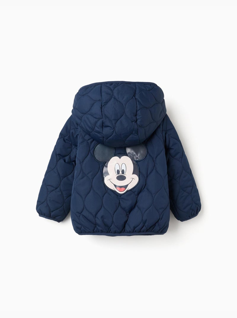 Giacca imbottita Mickey con fodera in pile Blu scuro - Kiabi