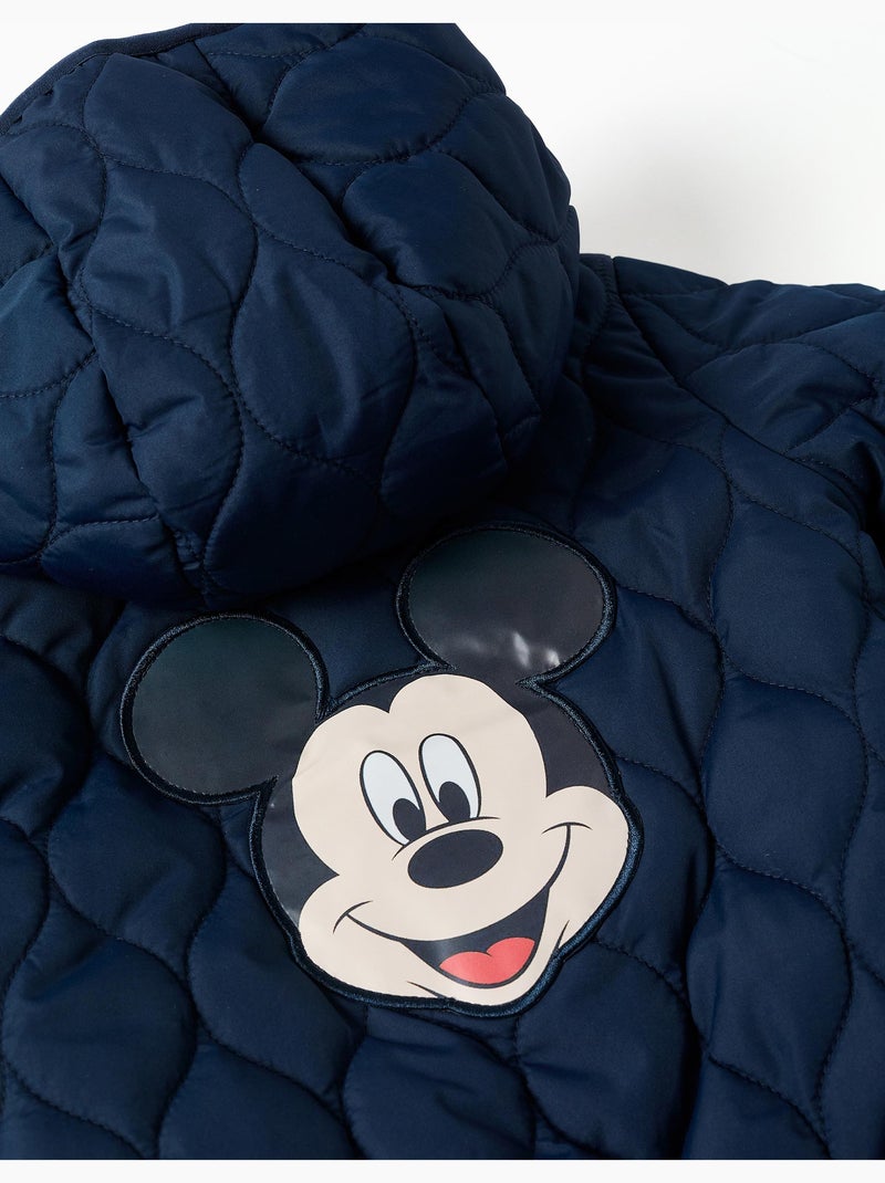 Giacca imbottita Mickey con fodera in pile Blu scuro - Kiabi