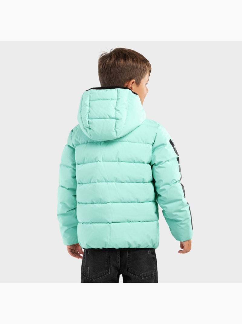 Giacca imbottita resistente all'acqua bambini lifestyle bambini e bambine pov Verde - Kiabi