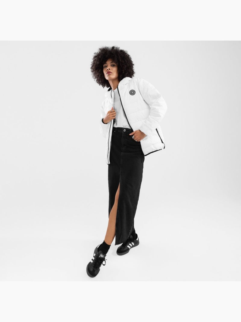 Giacca imbottita resistente all'acqua donna lifestyle donna natur-w Bianco - Kiabi