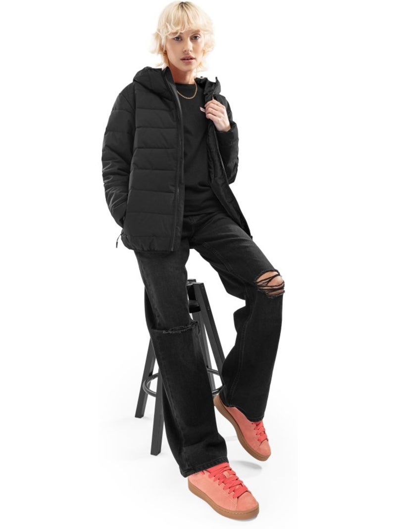 Giacca imbottita resistente all'acqua donna lifestyle donna shelter-w Nero - Kiabi