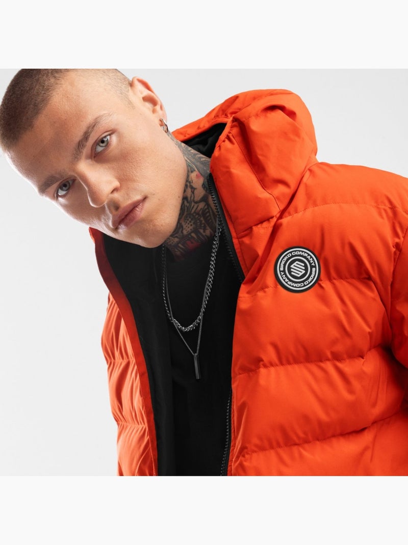 Giacca imbottita resistente all'acqua uomo lifestyle uomo fire Arancione - Kiabi