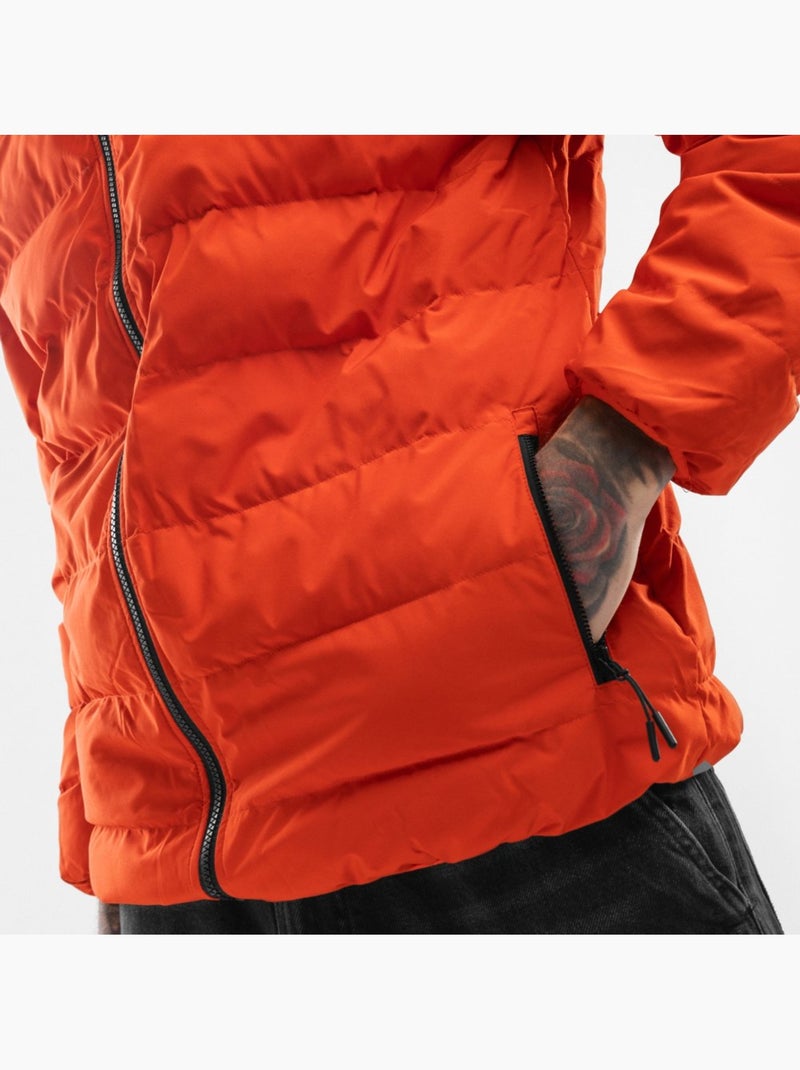 Giacca imbottita resistente all'acqua uomo lifestyle uomo fire Arancione - Kiabi