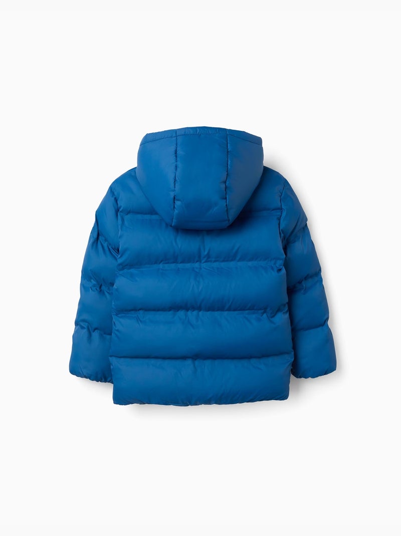 Giacca imbottita termica con cappuccio e tasche Blu Blu - Kiabi