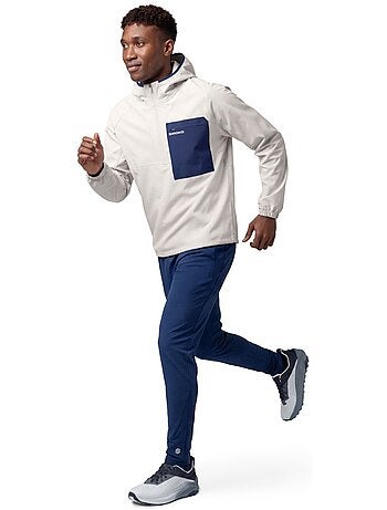 Giacca impermeabile cappuccio trail running uomo uomo canfranc gray