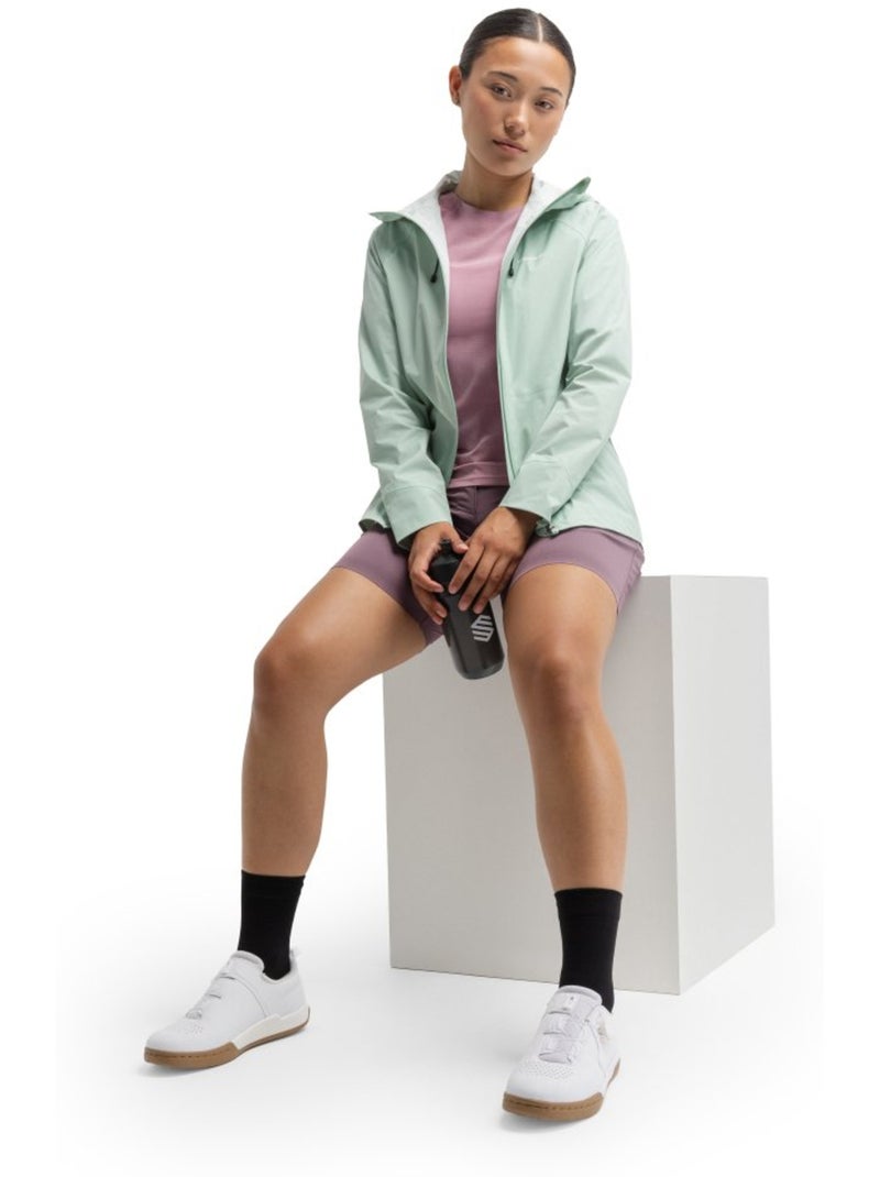 Giacca impermeabile da bikepacking da donna ciclismo donna grace light Verde - Kiabi