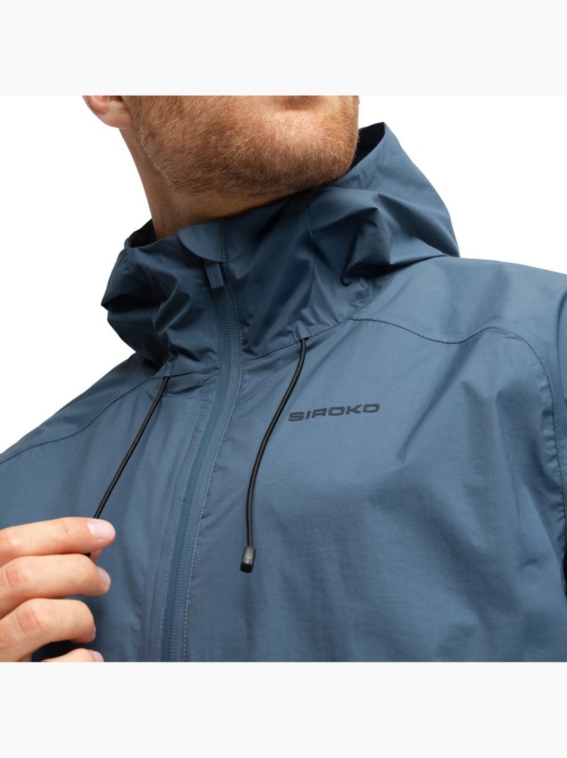 Giacca impermeabile da bikepacking da uomo ciclismo uomo uncharted indigo Blu - Kiabi