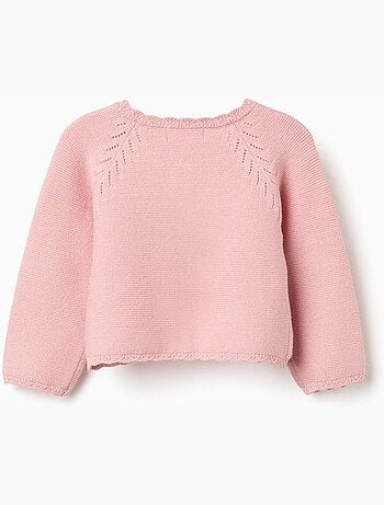 Giacca in cotone con bordi smerlati