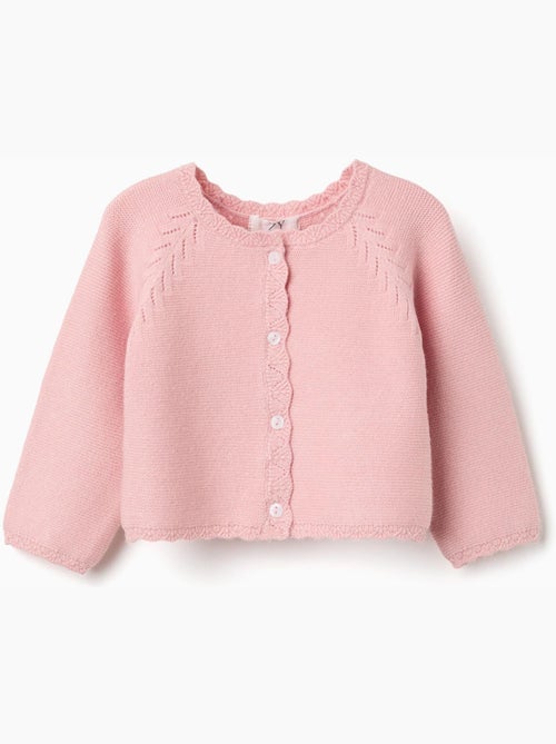 Giacca in cotone con bordi smerlati - Kiabi